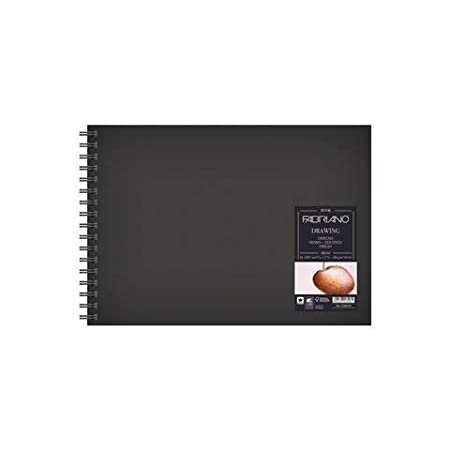 Fabriano Spiral-Bound Landscape Drawing Book - Black