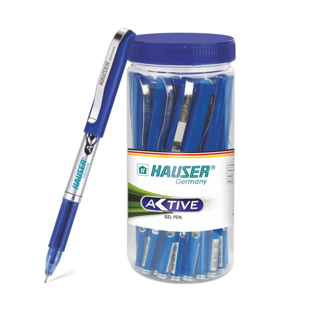 Plastic Hauser 100 Ball Pens Set, Packaging Type: Packet