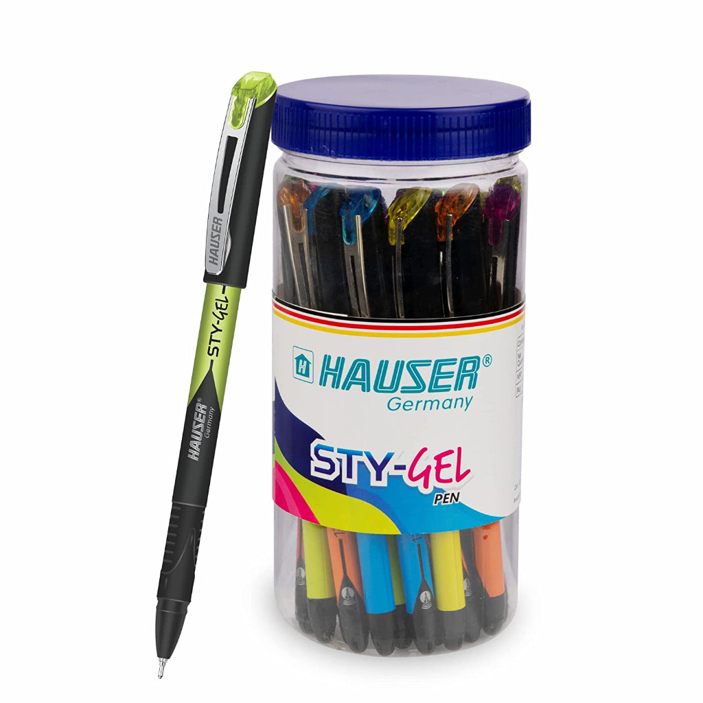 Plastic Hauser 100 Ball Pens Set, Packaging Type: Packet