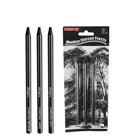 Camlin 6 shade Graphite pencil with 3 pcs Charcoal