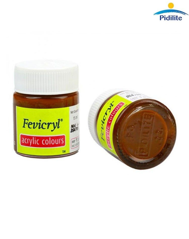 Fevicryl Fabric Acrylic Colour 15 ml No-05 Dark Brown, Pack of 2