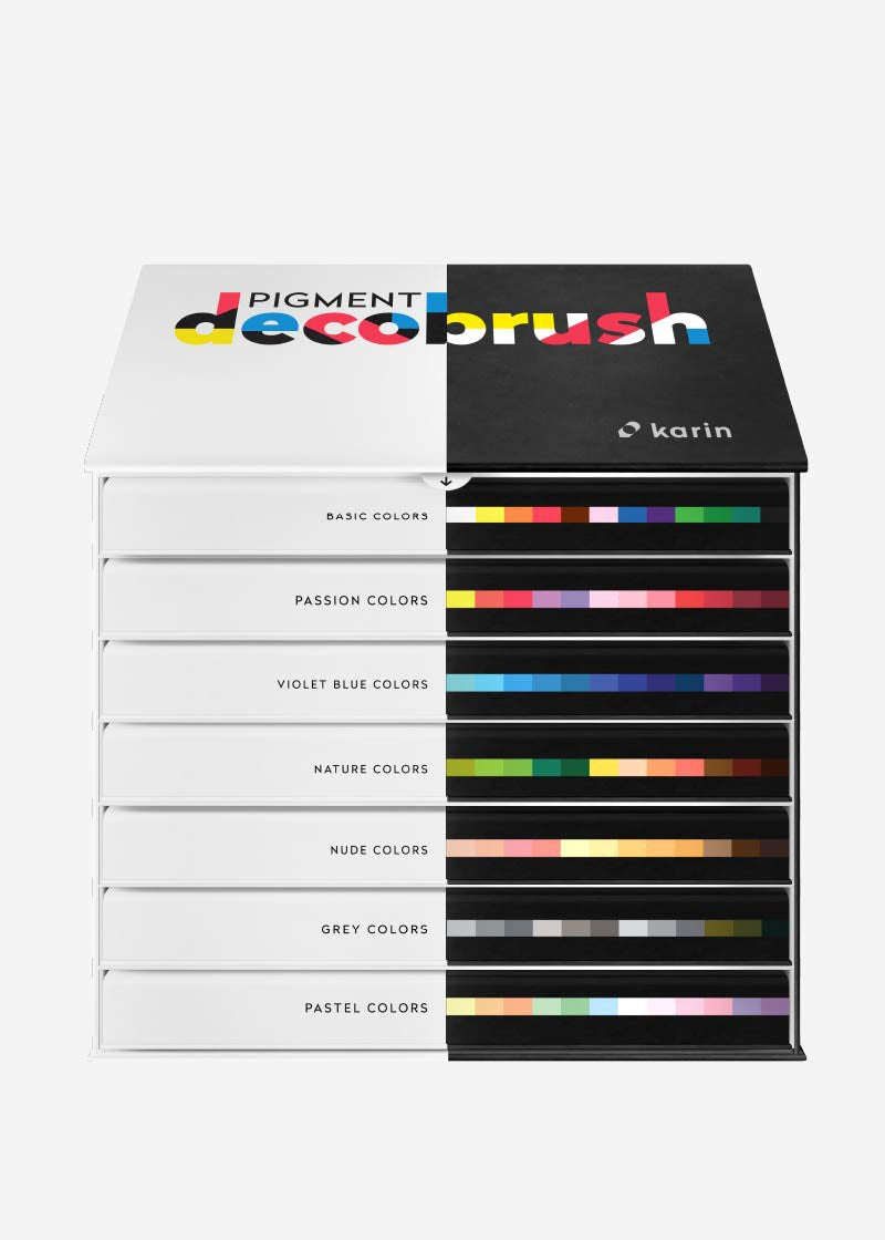 Karin Pigment DecoBrush 12 Color Pastel Marker Set
