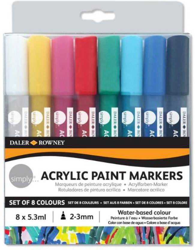 Daler-Rowney Simply Acrylic Markers Set of 8