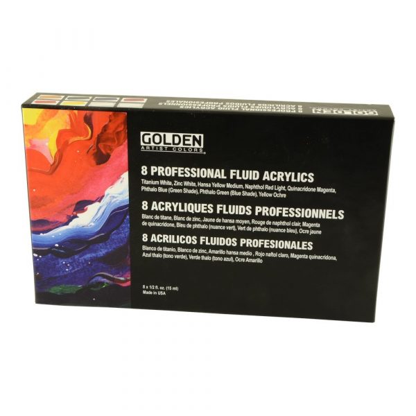Golden 8 Professional Fluid Acrylic Paint Set