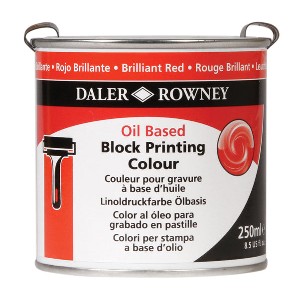 Daler-Rowney Oil Block Printing (250ml, Brilliant Red) Pack of 1