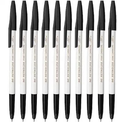 Reynolds 045 Carbure Ball Pen (Pack of 10, Ink Color - Black)