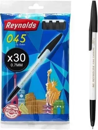 Reynolds 045 Carbure Ball Pen (Pack of 10, Ink Color - Black)