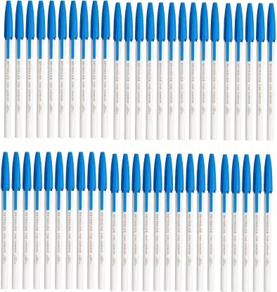 Reynolds 045 Fine Carbure Ball Pen (Pack of 50, Ink Color - Blue)