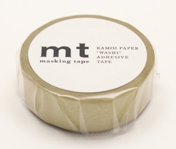 mt Washi Japanese Masking Tape Solid Colour ,Shade – Gold, 15 mm x 10 mtrs ( Pack Of 1 )
