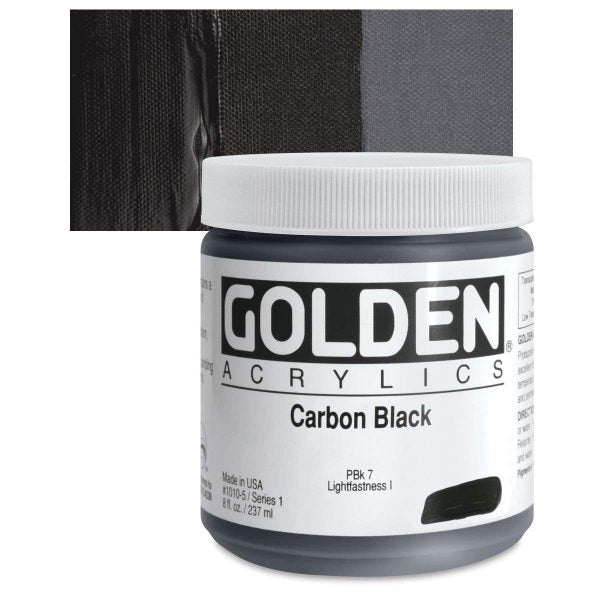 Golden Heavy Body Acrylic Paints 236ML Carbon Black