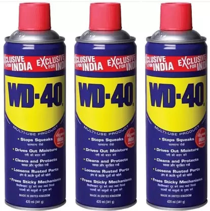 WD40 420ml set of 3 nos. Rust Removal Solution with Trigger Spray (1060 ml)