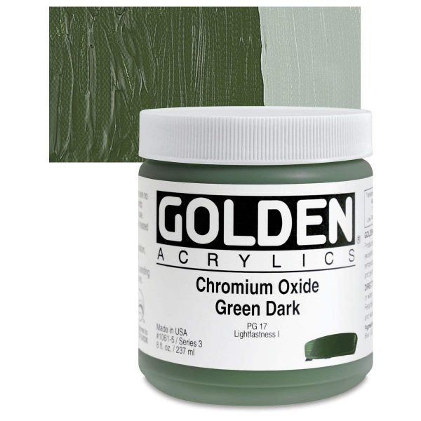 Golden Heavy Body Acrylic Paints 236ML Chromium Oxide Green Dark