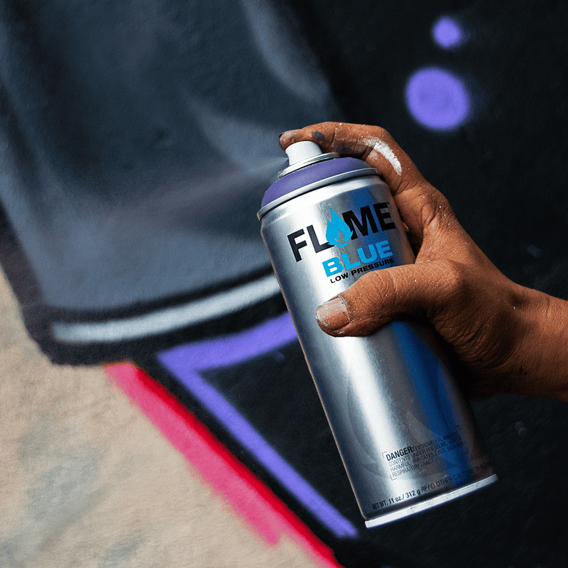 Flame Blue Low Pressure Acrylic Cosmos Blue Dark Colour Graffiti Spray Paint - FB 428 (400ml)