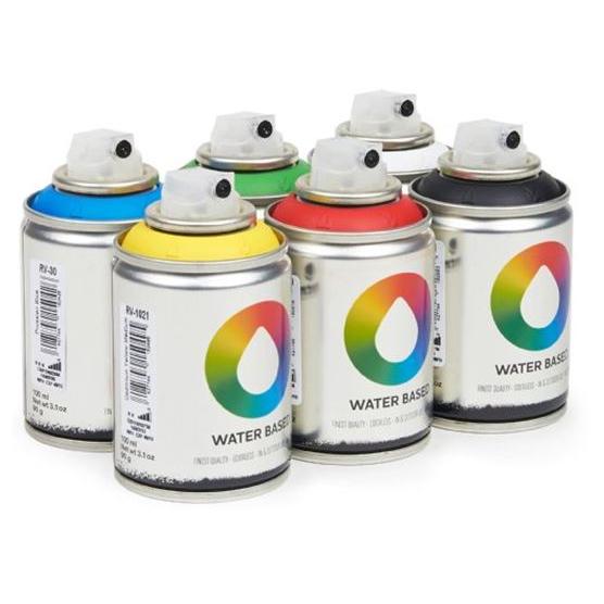MTN Spain Water Based Spray Paints 100ML – Workshop Pack of 6
