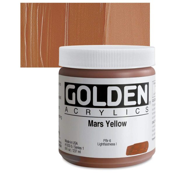 Golden Heavy Body Acrylic Paints 236ML Mars Yellow