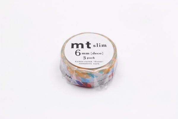 mt Washi Japanese Slim Masking Tape, 6 mm x 10 mtrs Shade – DECO G, (Pack of 3)