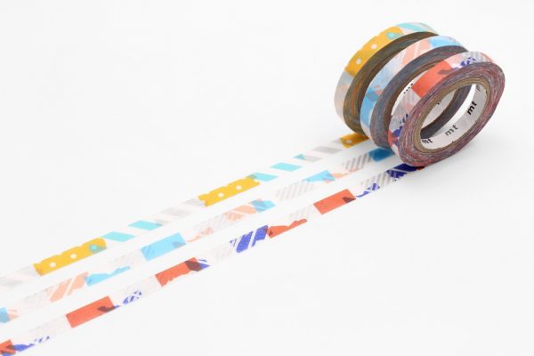 mt Washi Japanese Slim Masking Tape, 6 mm x 10 mtrs Shade – DECO G, (Pack of 3)