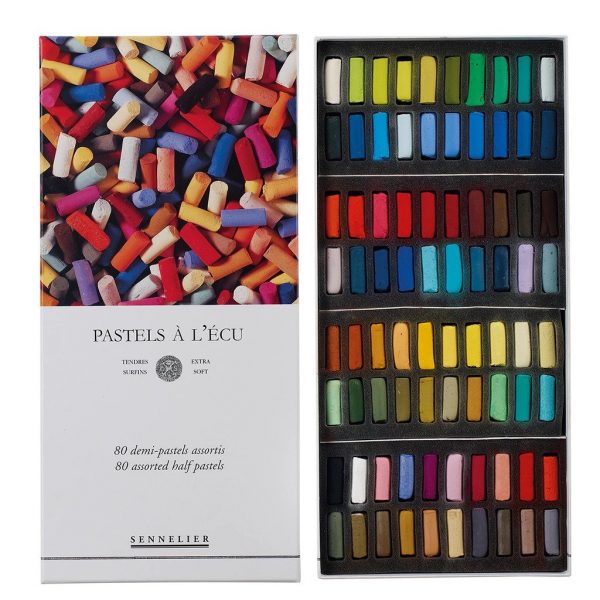 Sennelier Extra Soft Pastel Half Stick Set – Assorted Colors – Set of 80