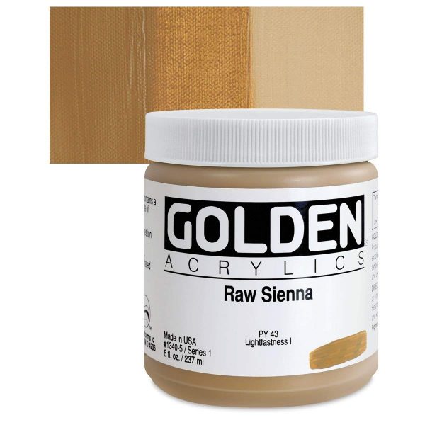 Golden Heavy Body Acrylic Paints 236ML Raw Sienna