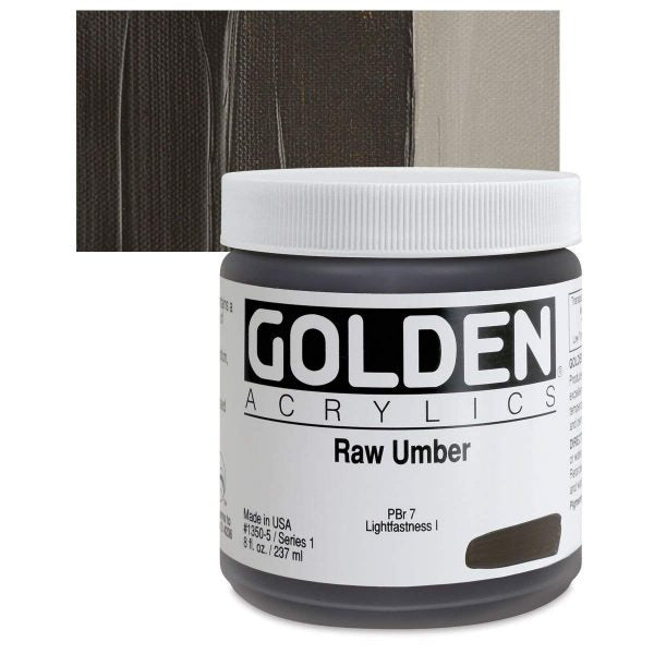 Golden Heavy Body Acrylic Paints 236ML Raw Umber