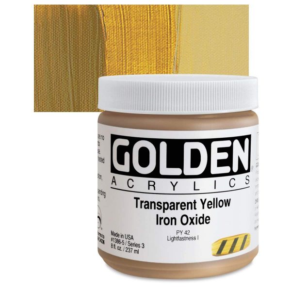 Golden Heavy Body Acrylic Paints 236ML Transparent Yellow Iron Oxide