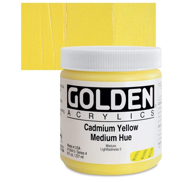 Golden Heavy Body Acrylic Paints 236ML Cadmium Yellow Medium Hue