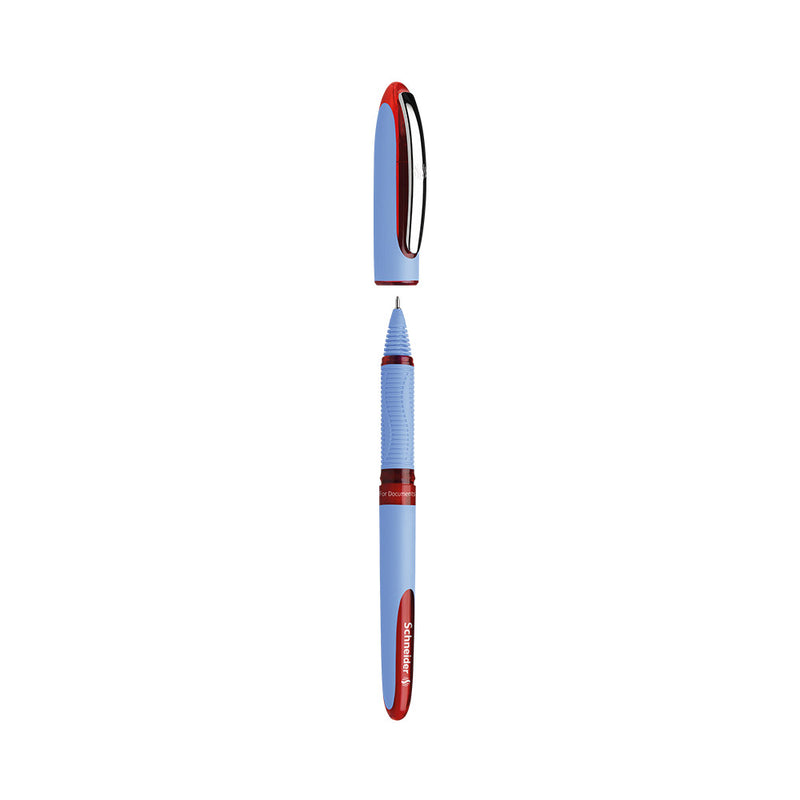 SCHNEIDER One Hybrid Needle Tip 0.3 Roller Ball Pen-Red