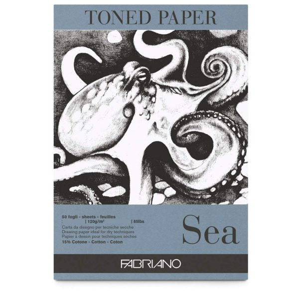 Fabriano Toned Paper Pad Sea, Size – A3, 120 GSM (Contains- 50 Sheets)