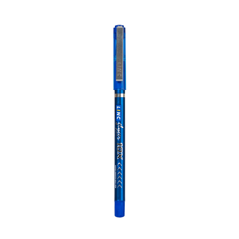 LINC Glycer 10X Ball Pen (Blue Ink, Pack of 10)