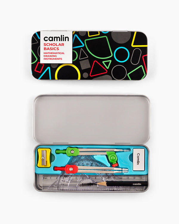 Camlin SCHOLAR BASICS MATH INSTRUMENT SET Geometry Box (Multicolor)