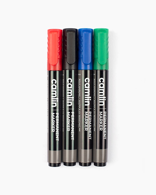 Camlin Permanent Markers Assorted pouch of 4 shades