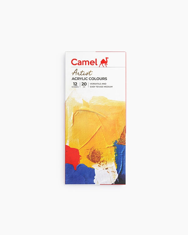 Camel Artist Acrylic Colour Assorted pack of 12 shades in 20 ml