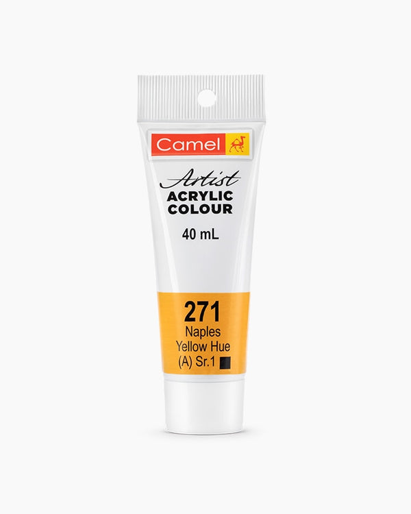 Camel Artist Acrylic Colour Individual tube of Naples Yellow Hue in 40 ml