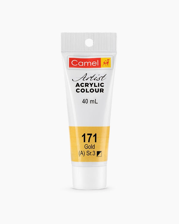 Camel Artist Acrylic Colour Individual tube of Gold in 40 ml
