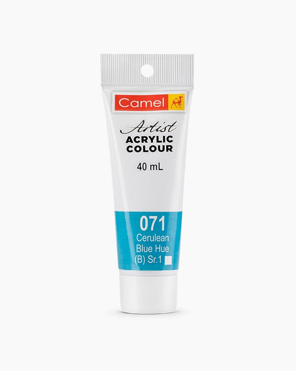 Camel Artist Acrylic Colour Individual tube of Cerulean Blue Hue in 40 ml