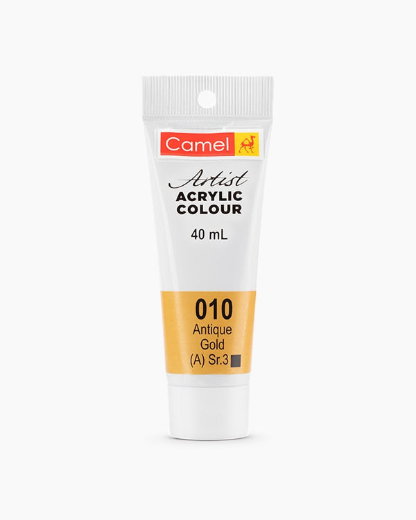 Camel Artist Acrylic Colour Individual tube of Antique Gold in 40 ml