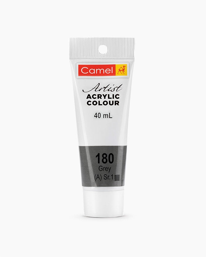 Camel Artist Acrylic Colour Individual tube of Grey in 40 ml