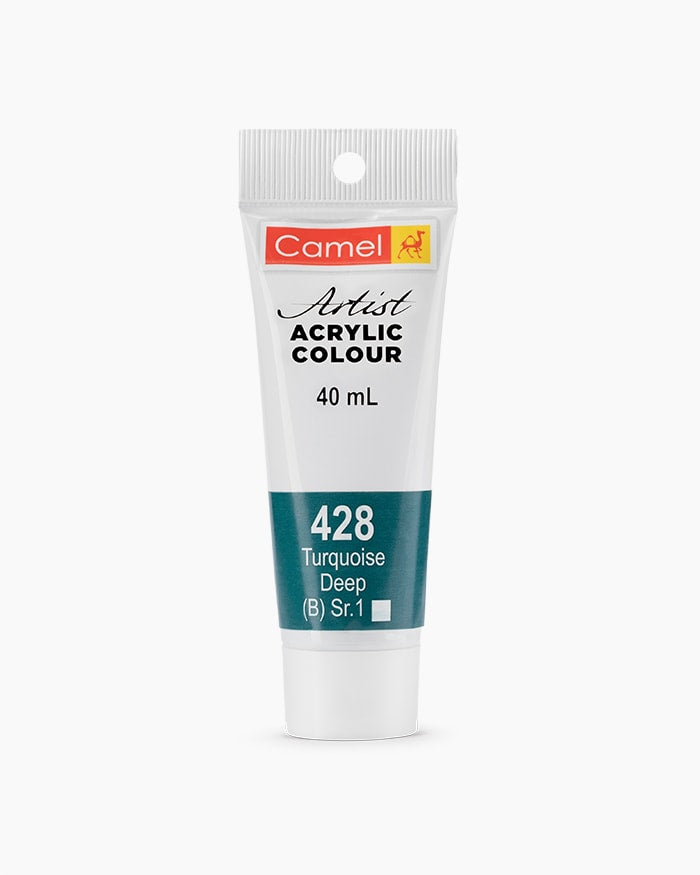 Camel Artist Acrylic Colour Individual tube of Turquoise Deep in 40 ml