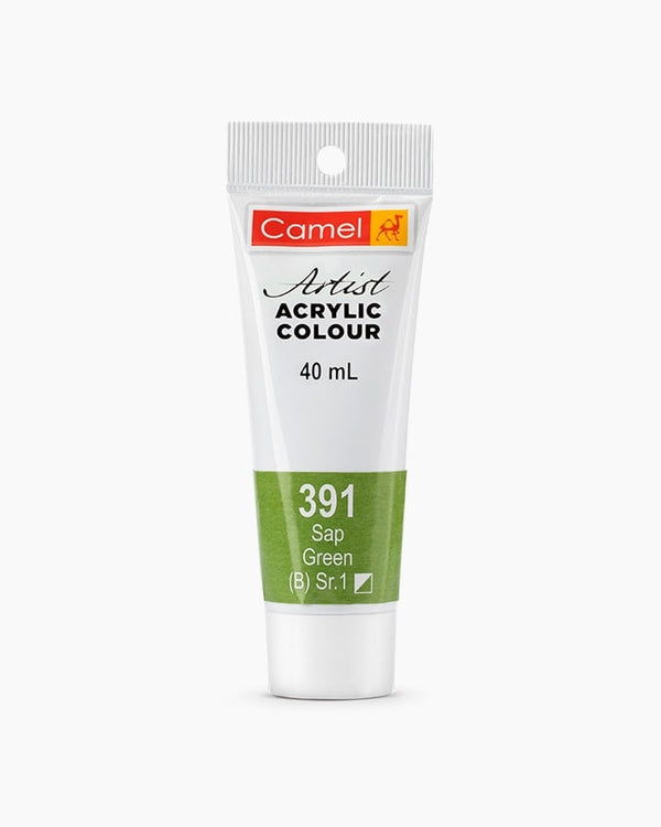 Camel Artist Acrylic Colour Individual tube of Sap Green in 40 ml