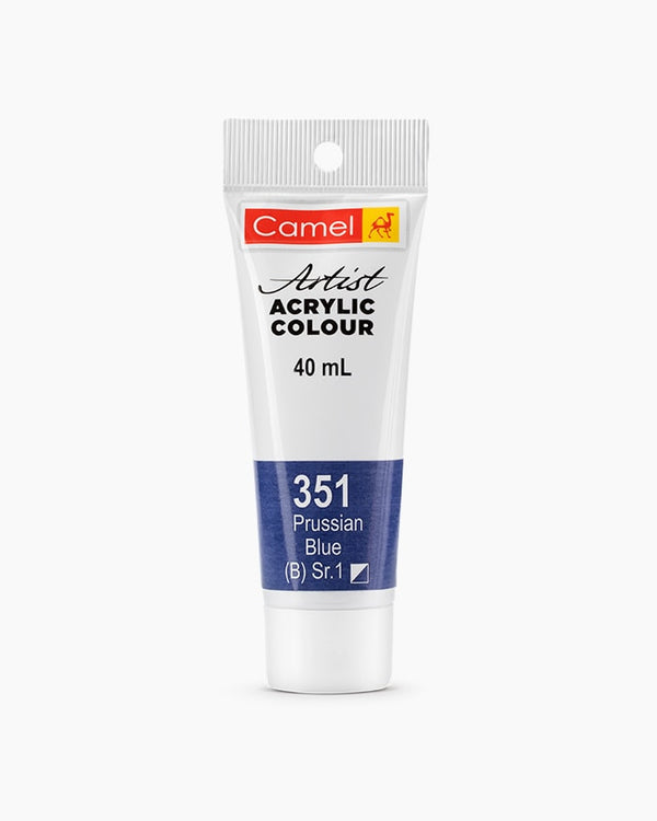 Camel Artist Acrylic Colour Individual tube of Prussian Blue in 40 ml