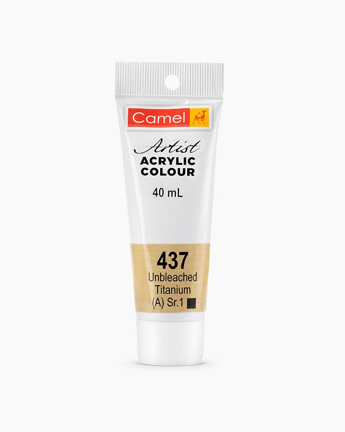 Camel Artist Acrylic Colour Individual tube of Unbleached Titanium in 40 ml