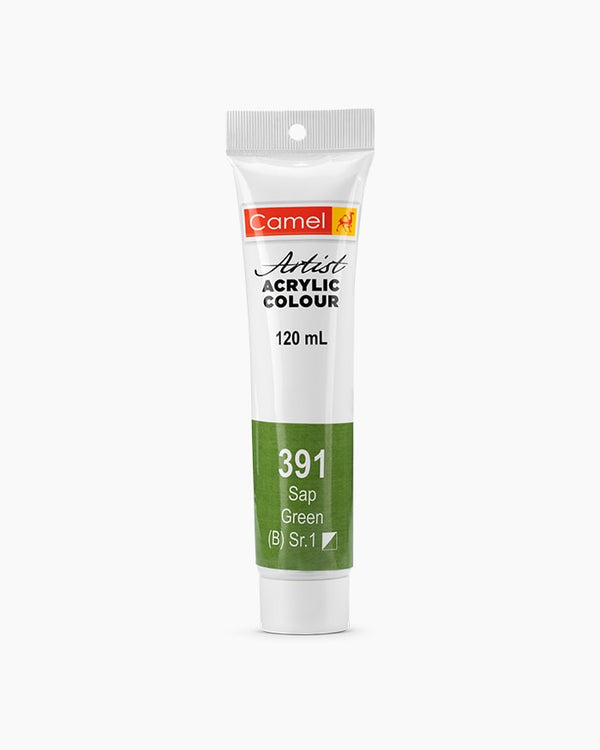 Camel Artist Acrylic Colour Individual tube of Sap Green in 120 ml