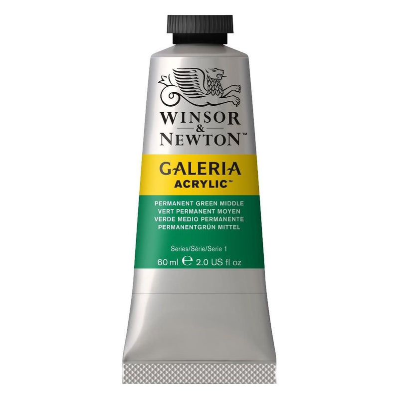 Winsor & Newton Galeria Acrylic Colour - Tube of 60 ML - Permanent Green Middle (484)