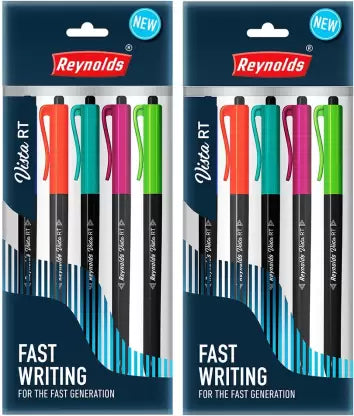 Reynolds Vista RT Ball Pen (Pack of 10, Ink Color - Blue)