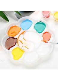 Kds art Flower Color Mixing Palette, Painting Accessories for Painting and Additional Tools 9 sections (Pack of 3)