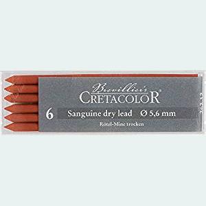 Cretacolor Artists’ Sanguine Dry Leads Medium (Set of 6)