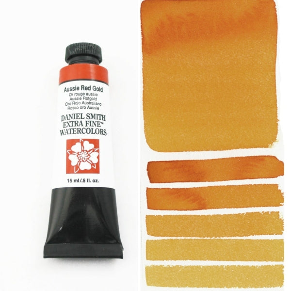 DANIEL SMITH 284610234 Extra Fine Watercolor 5ml Paint Tube, Aussie Red Gold