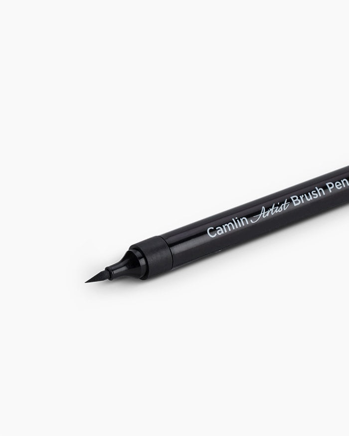 Camlin Artist Brush Pens- Individual Brush Pen in Black Pack of 12
