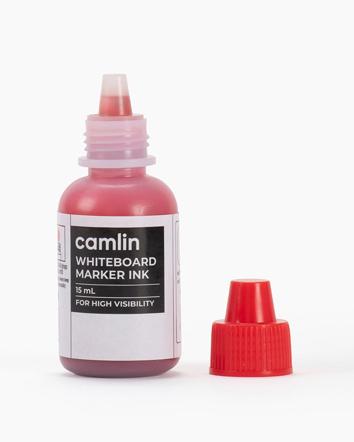 CAMLIN WHITE BOARD MARKER INK RED 15ML, Pack of 2