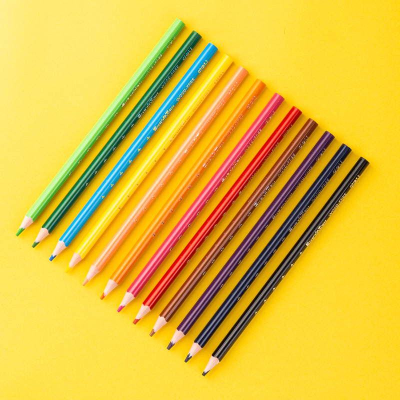 Deli-EC113-12 Wood Free Colored Pencil, Pack of 1